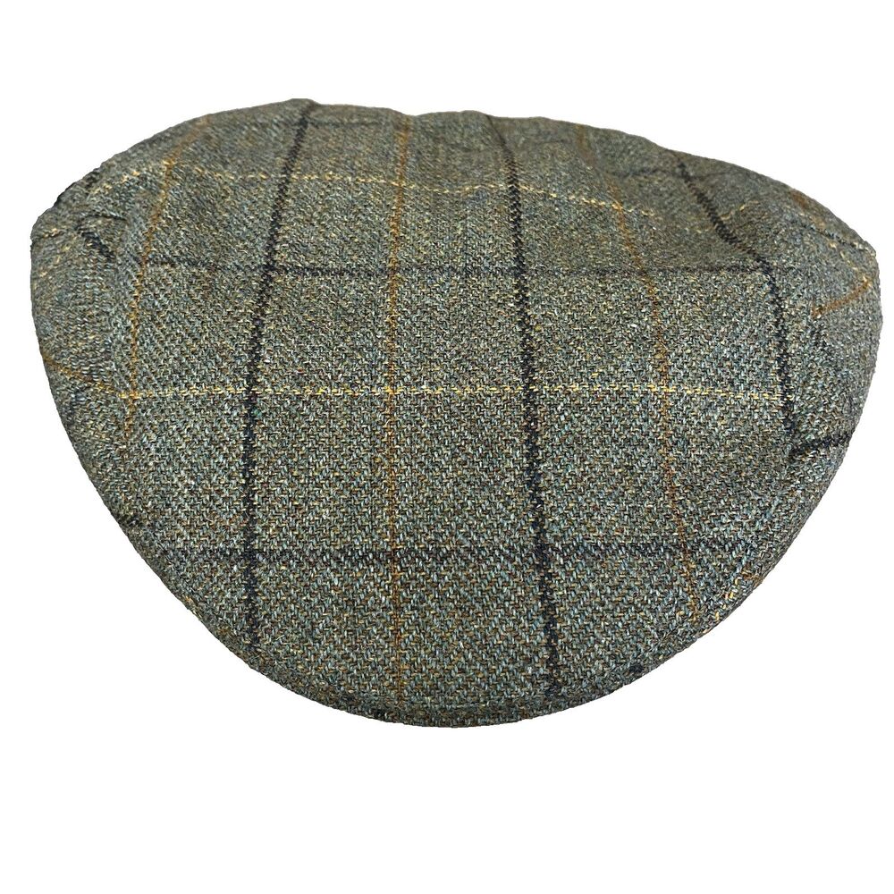 Alan Paine Rutland Cap Sz 2Xl Green Plaid Wool Hunting Golf Preppy English Sport